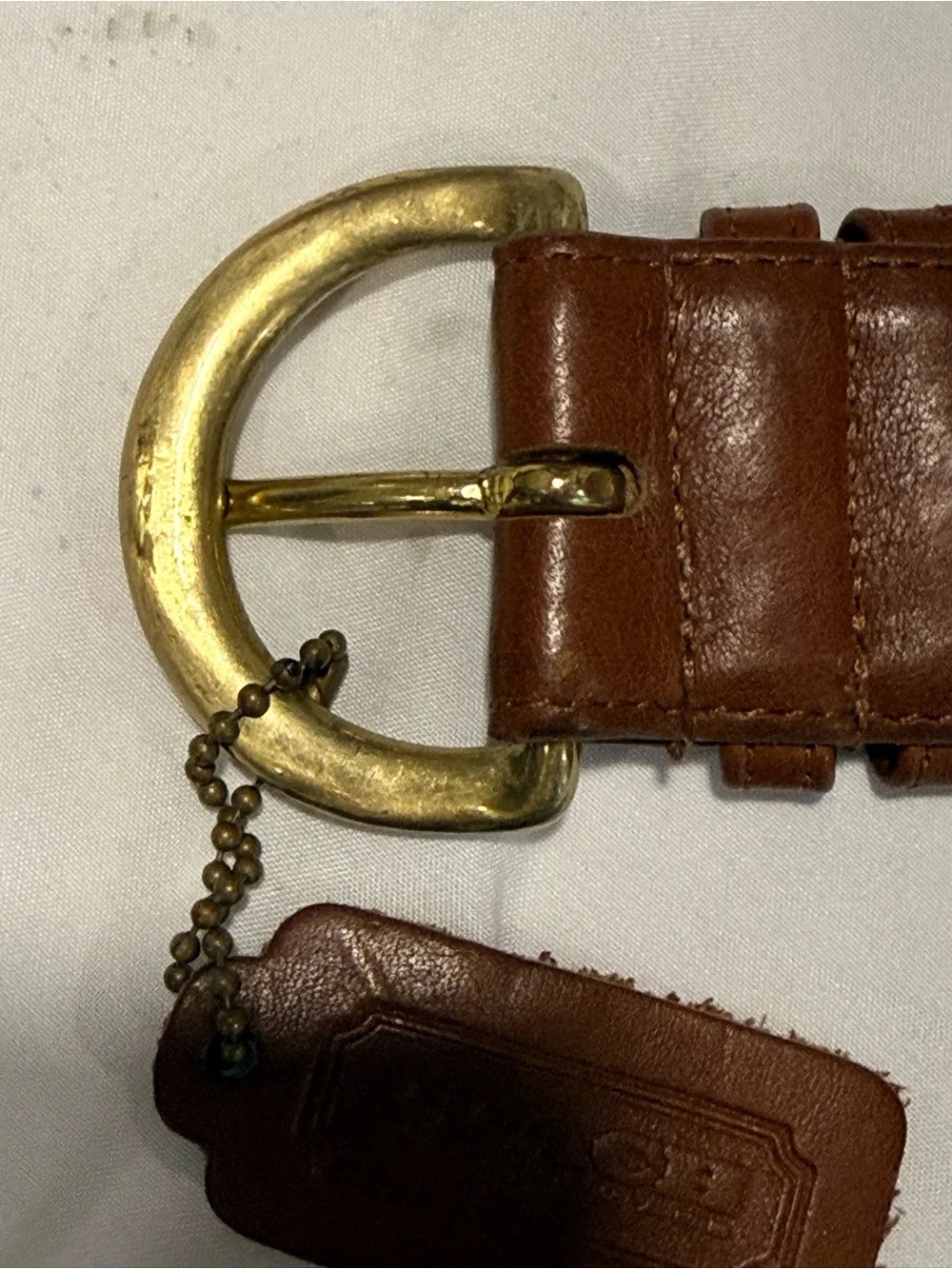 Vintage Coach Brown Leather Belt